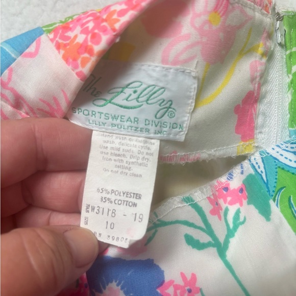 Lilly Pulitzer Floral Patchwork Skirt VINTAGE - Picture 3 of 15
